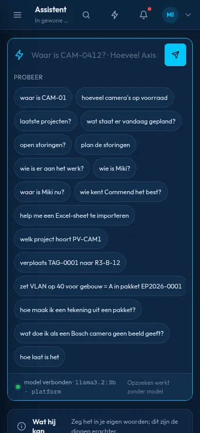 AI assistant with suggestions