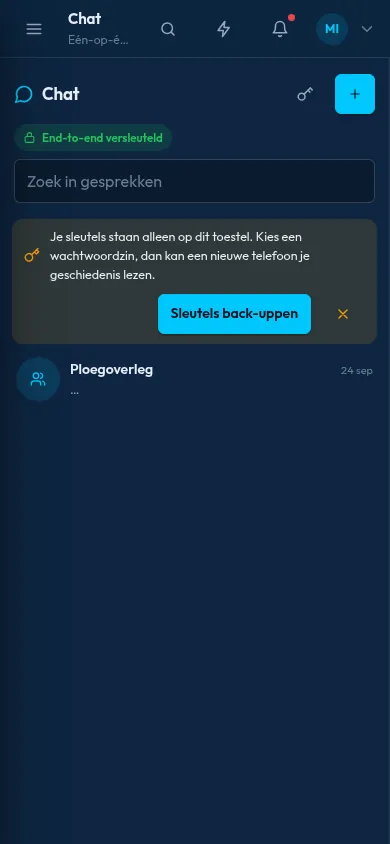 End-to-end encrypted chat