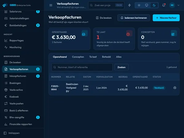 Sales invoices and reminders
