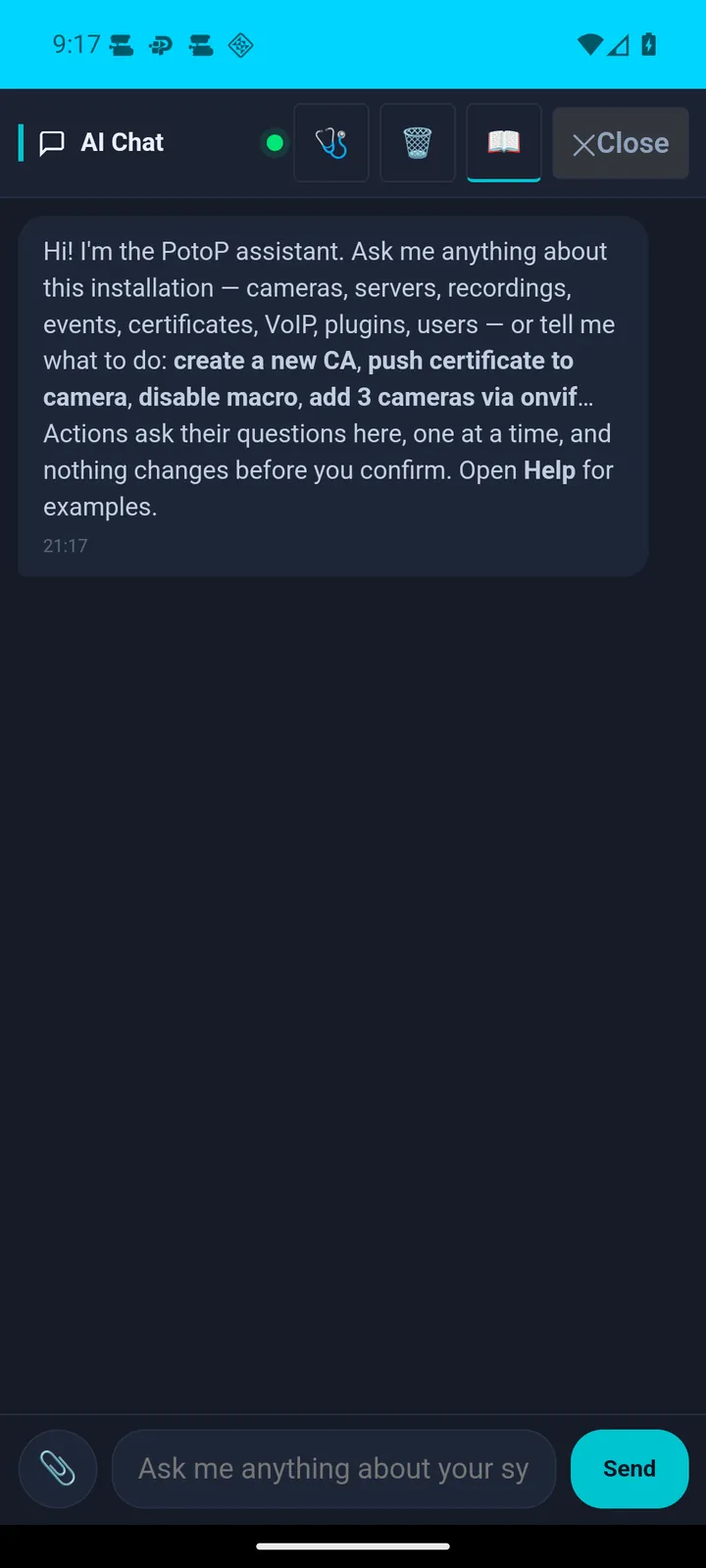 AI assistant in the app