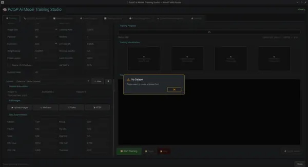 Datasets and augmentation for training