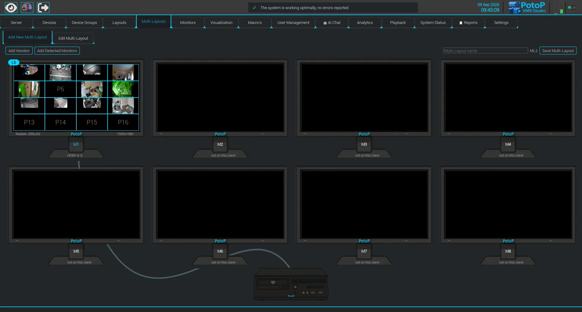 Multi-layout video walls