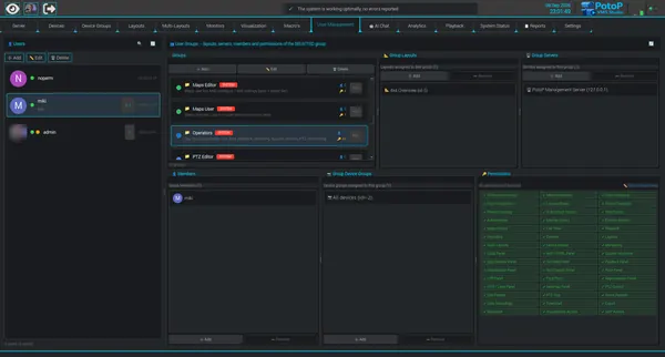 Users, groups and permissions